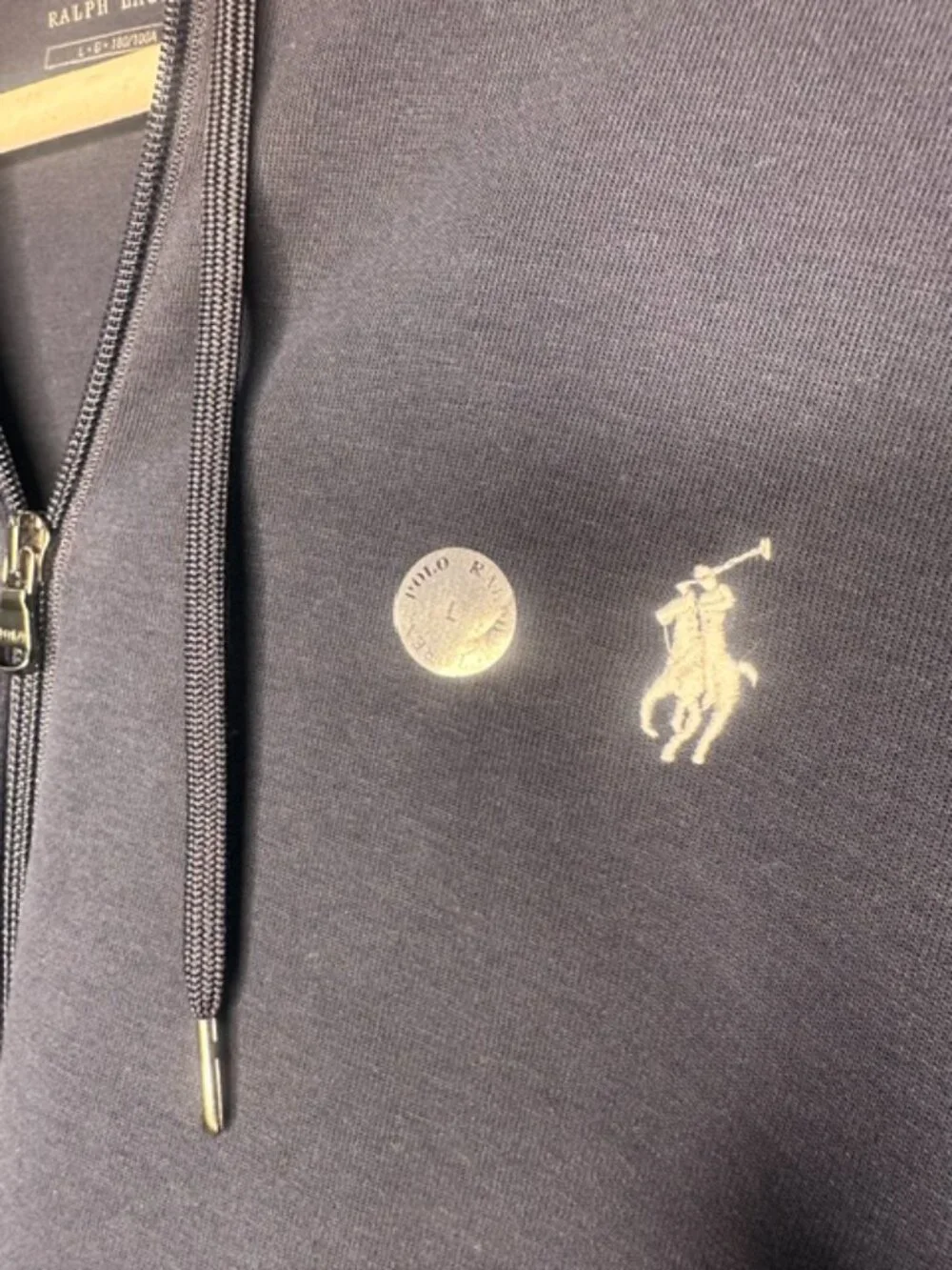 Polo Ralph Lauren Men's Navy Full Zip Hoodie Pullover Pony Logo NWT Size Large